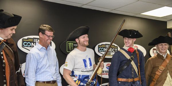 Dale Earnhardt Jr. received a New England themed gift from New Hampshire Motor Speedway on Friday.