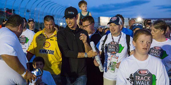 Joey Logano Leads SCCNH's Track Walk in July 2017
