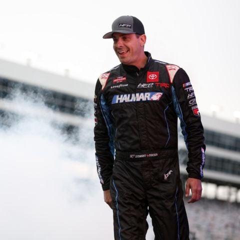 Stewart Friesen, NASCAR CRAFTSMAN Truck Series driver of the No. 52 Halmar Friesen Racing Toyota during driver introductions at Texas Motor Speedway on May 1.