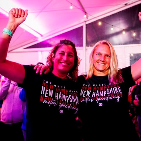 Race fans enjoying the live entertainment at The Groove at New Hampshire Motor Speedway on Sept. 20, 2025.