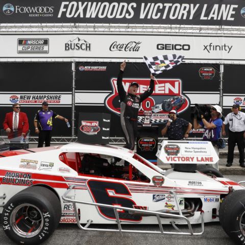 NASCAR driver Ryan Preece landed in victory lane at last year’s NASCAR Whelen Modified Tour race at New Hampshire Motor Speedway, earning his first hometrack points win in the series on July 17, 2021.
