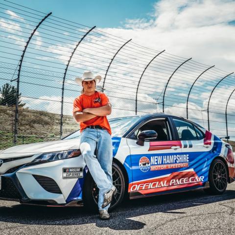 New England Patriots wide receiver Gunner Olszewski will lead the NASCAR Cup Series field to green in the official Toyota Camry TRD pace car on Sunday, July 18 for the Foxwoods Resort Casino 301 at New Hampshire Motor Speedway.