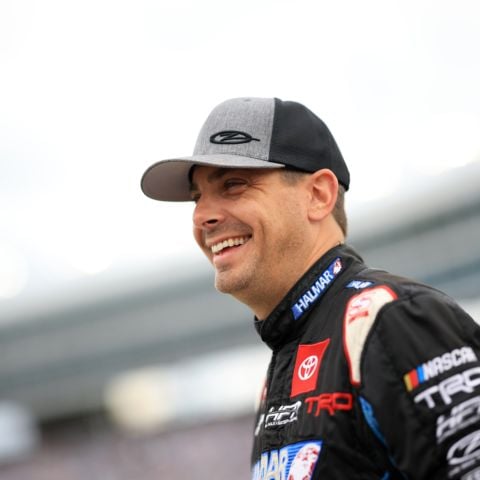 Stewart Friesen, driver of the No. 52 Toyota Tundra TRD Pro for Halmar Friesen Racing, on the starting grid at Texas Motor Speedway on Friday, May 2, 2025.