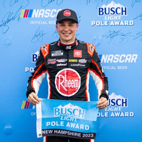 Defending New Hampshire Motor Speedway winner Christopher Bell won the Busch Light Pole Award for Sunday’s Crayon 301 NASCAR Cup Series race.