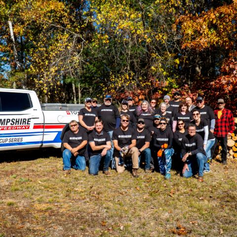 New Hampshire Motor Speedway staff members enjoyed a day of community service and team building Wednesday for the fourth annual Speedway Cares Day in Loudon, N.H., hometown to “The Magic Mile.”
