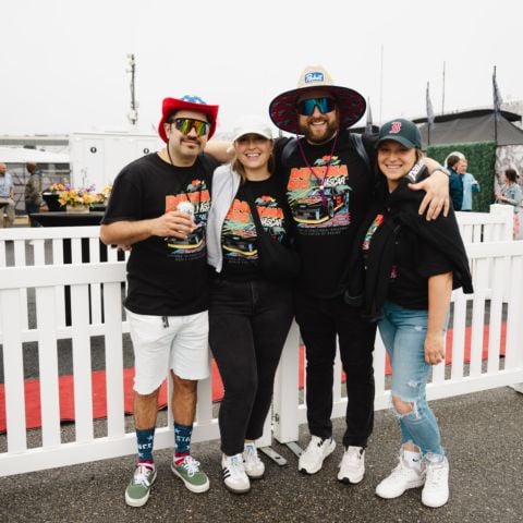 Race fans sporting their racing gear at New Hampshire Motor Speedway on June 23, 2024.