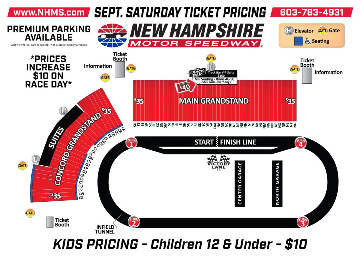 New Hampshire International Speedway Seating Chart