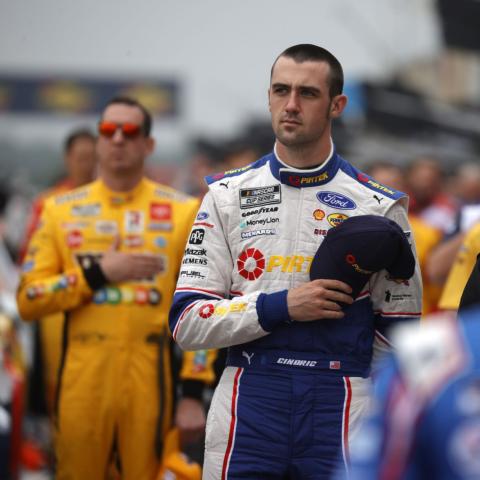 Austin Cindric prior to racing in the inaugural NASCAR Cup Series EchoPark Automotive Texas Grand Prix at Circuit of The Americas in Austin, Texas on May 23, 2021.