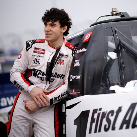 Gio Ruggiero, NASCAR CRAFTSMAN Truck Series driver of the No. 17 TRICON Garage Toyota, at Nashville Superspeedway on May 29.