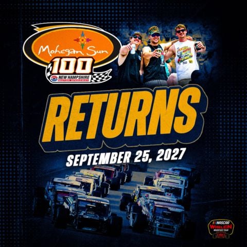 The NASCAR Whelen Modified Tour will race at New Hampshire Motor Speedway on Sept. 25, 2027 as a part of New England’s only NASCAR Chase weekend.
