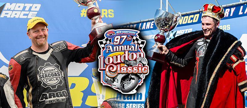 Scott Greenwood after winning the 96th Annual Loudon Classic on June 16, 2019 and Shane Narbonne after winning the 95th Annual Loudon Classic on June 16, 2018 at New Hampshire Motor Speedway.