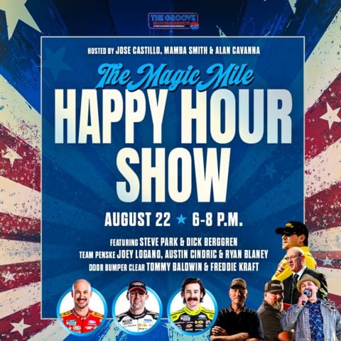 “The Magic Mile” Happy Hour Show, hosted by Jose Castillo, Mamba Smith and Alan Cavanna on Saturday, Aug. 22 at New Hampshire Motor Speedway, will feature Steve Park and Dick Berggren; Ryan Blaney, Austin Cindric and Joey Logano; and Freddie Kraft and Tommy Baldwin.