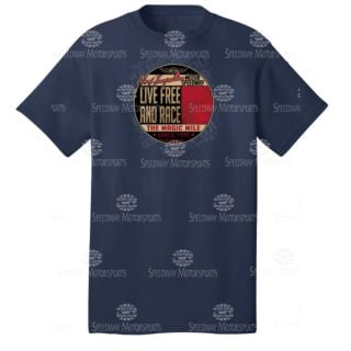 NHMS LIVE FREE AND RACE TEE Navy